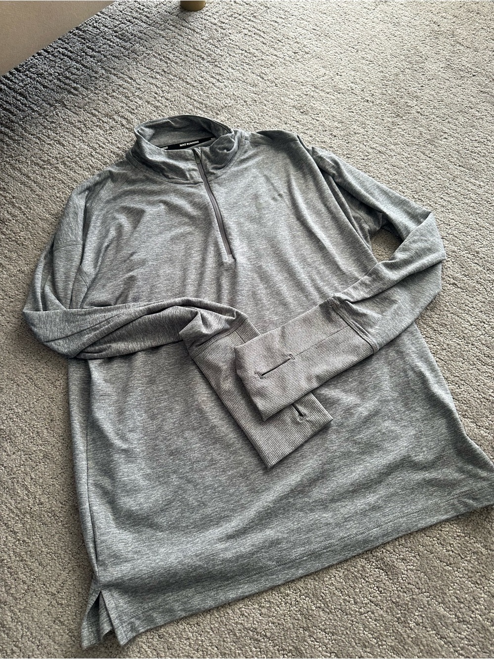 Nike Gray Dri-FIT Running Quarter-Zip